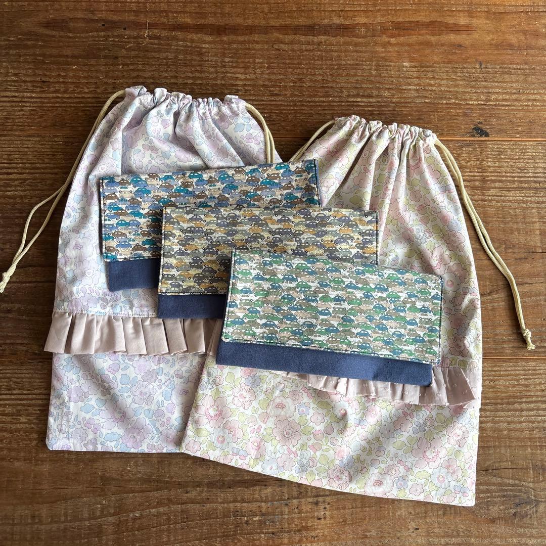 こぶた☆リバティ　カトラリーケースと巾着