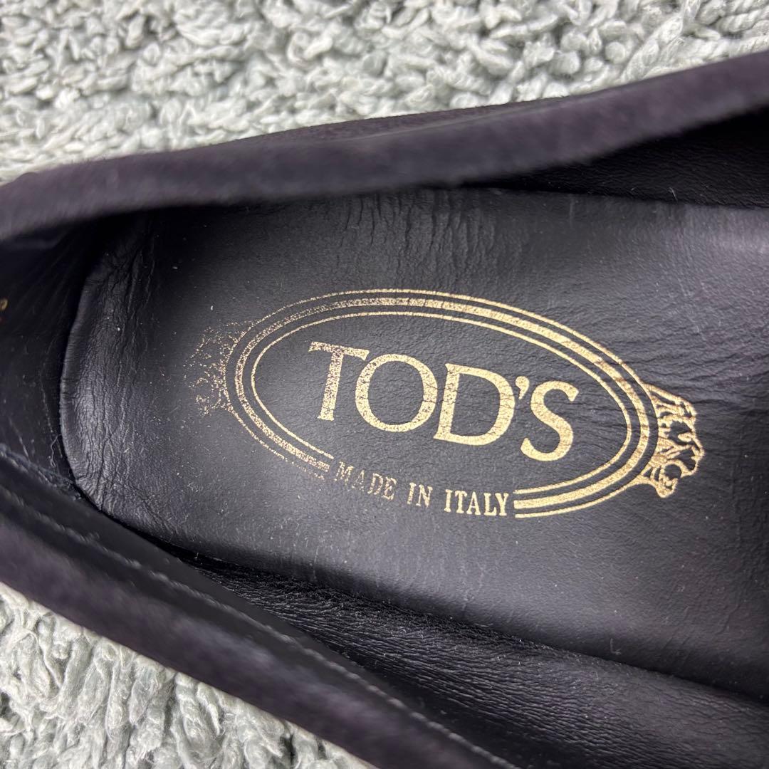 トッズ ダブルTドライバーズシューズ　黒　スウェード 36 23