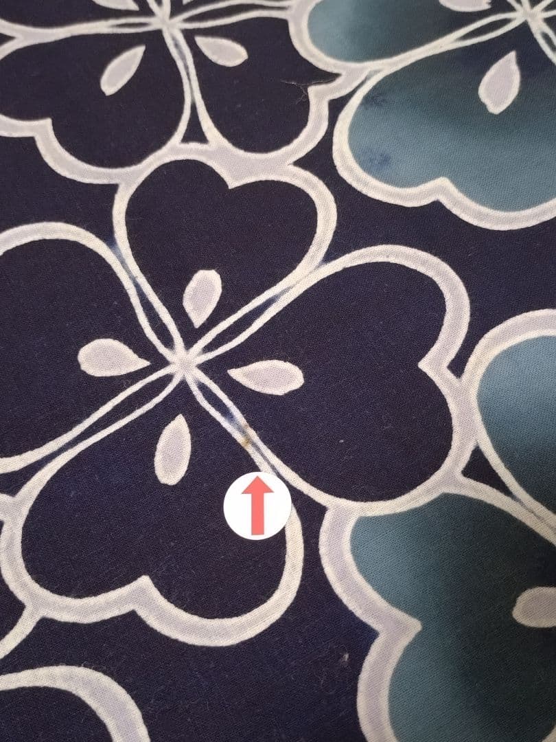 saki★247R三勝染浴衣浴衣反物注染夏祭りクローバー長さ13m40cm