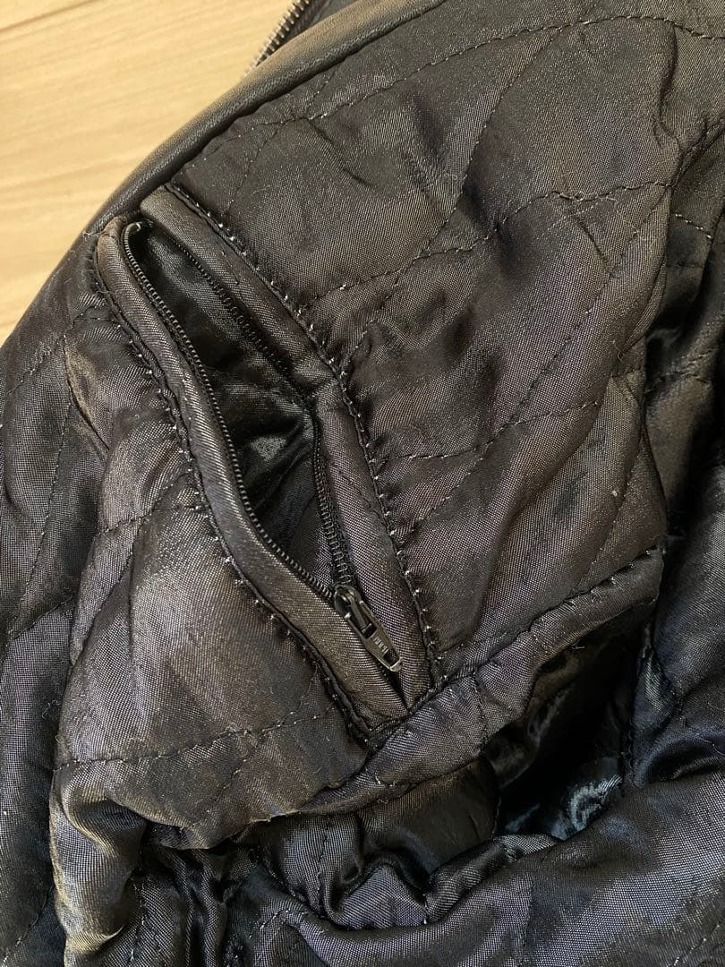 RUFFO （ルッフォ） レザージャケット ブラック ダブルポケット フード付き