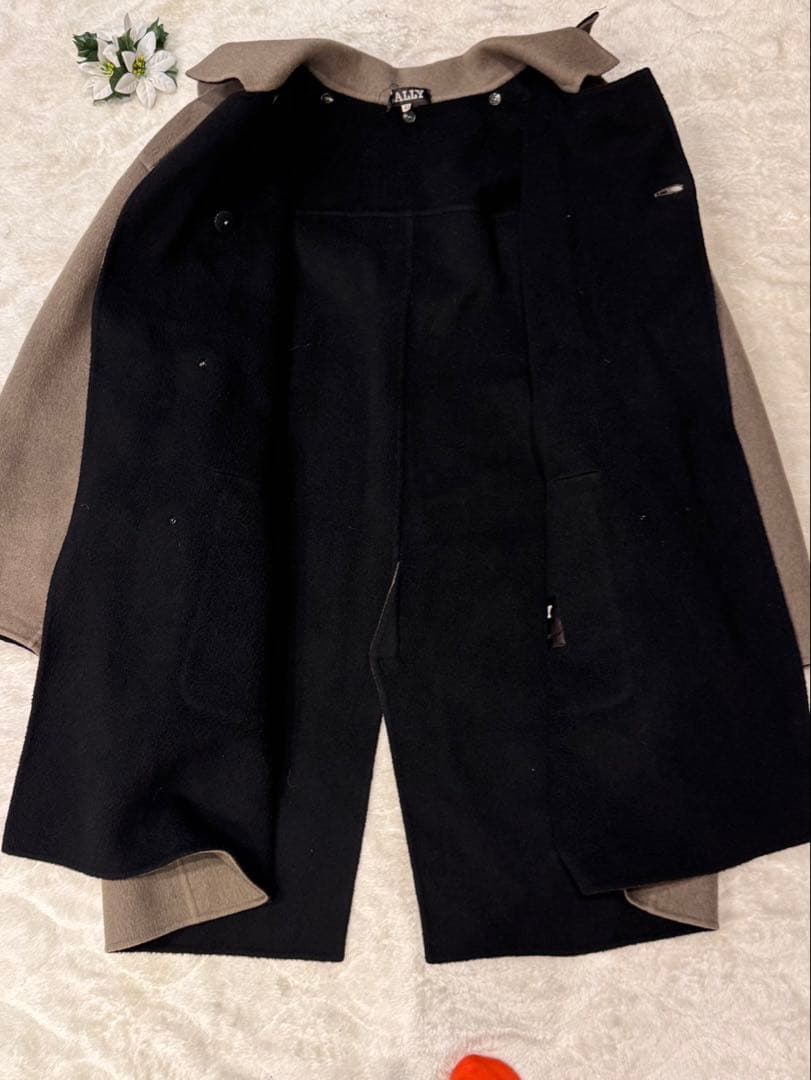 BALLY バリー　カシミヤコレクション　フード付きコート　サイズ42