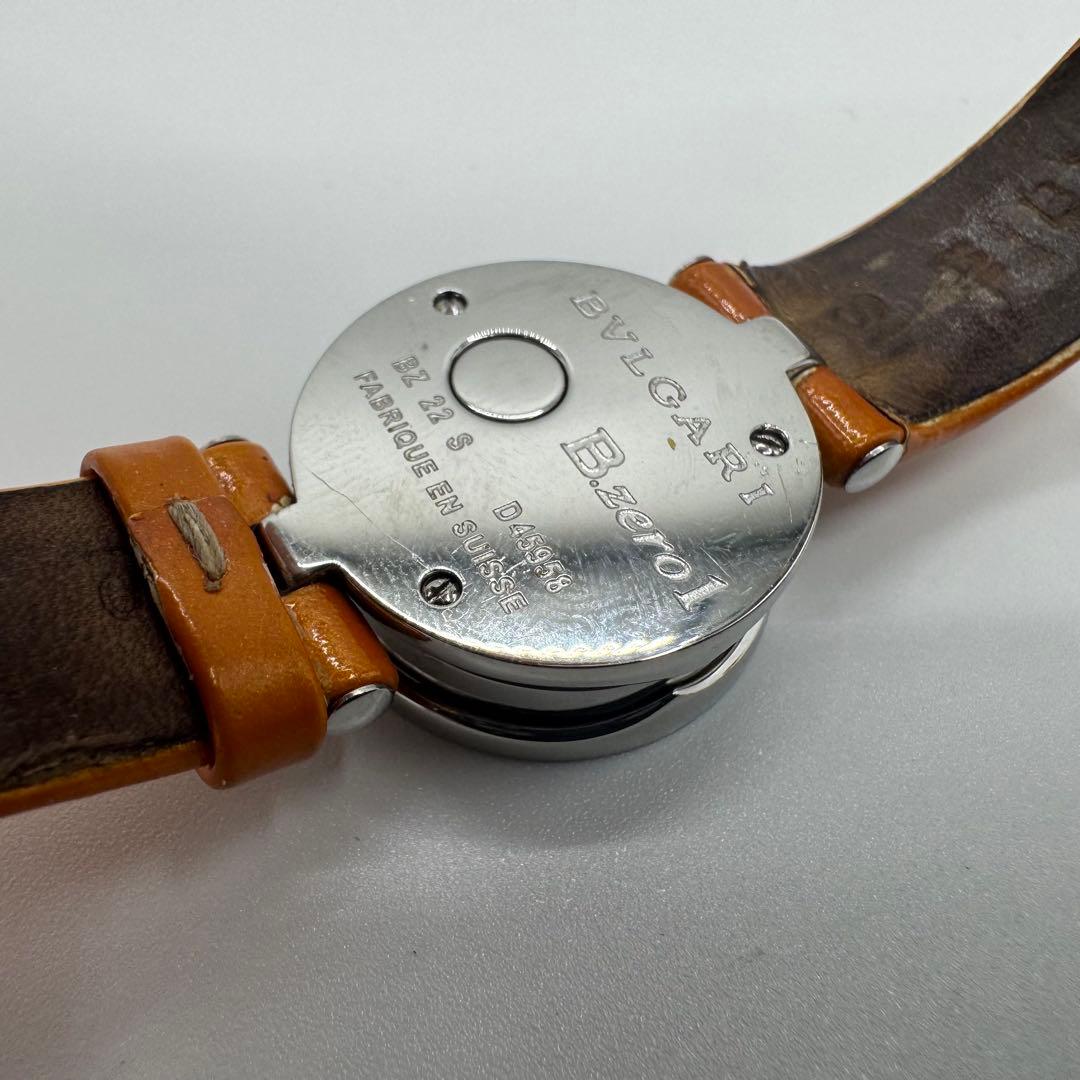 稼働/新品電池交換済み　ブルガリ　ビーゼロワン　腕時計　シェル文字盤　純正ベルト