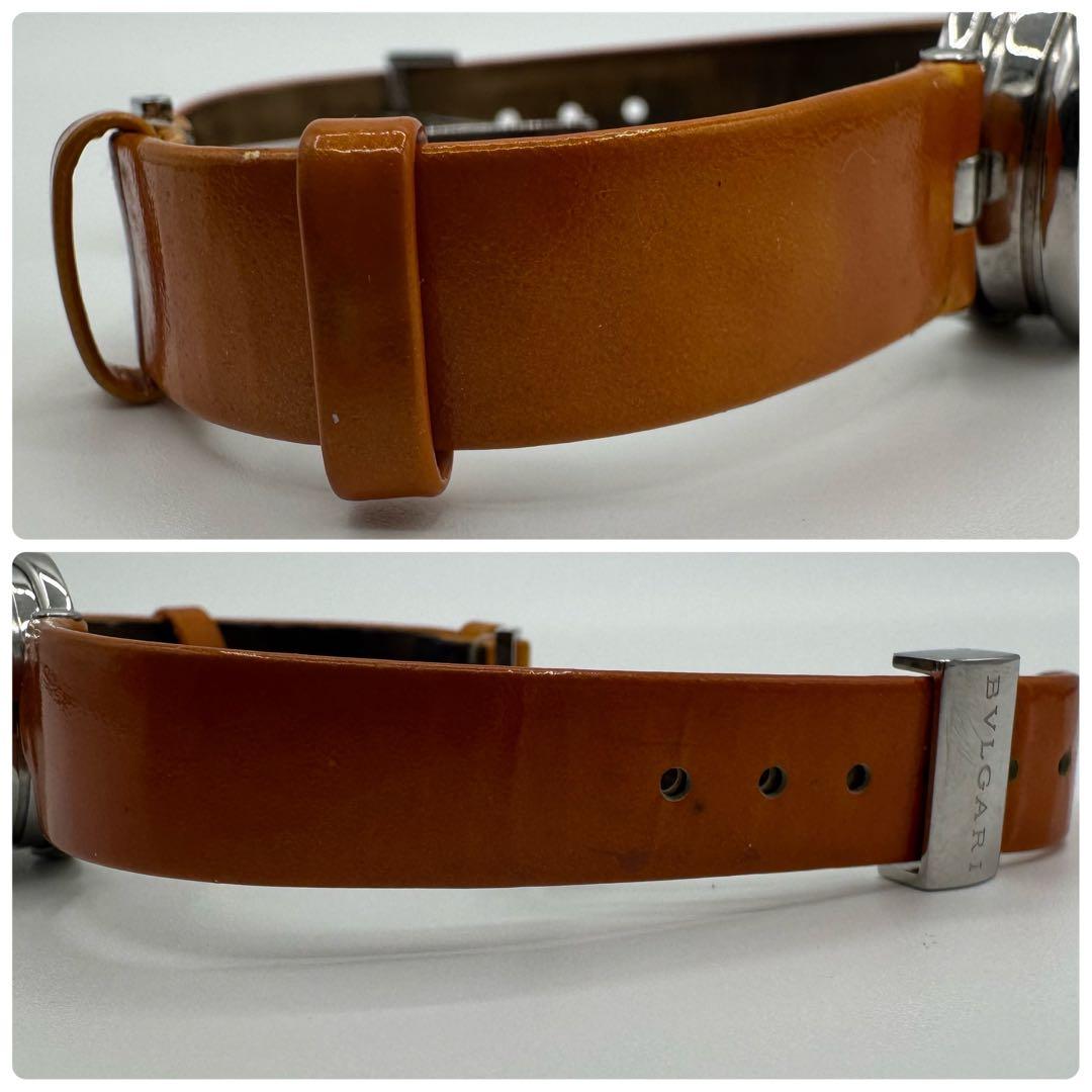 稼働/新品電池交換済み　ブルガリ　ビーゼロワン　腕時計　シェル文字盤　純正ベルト