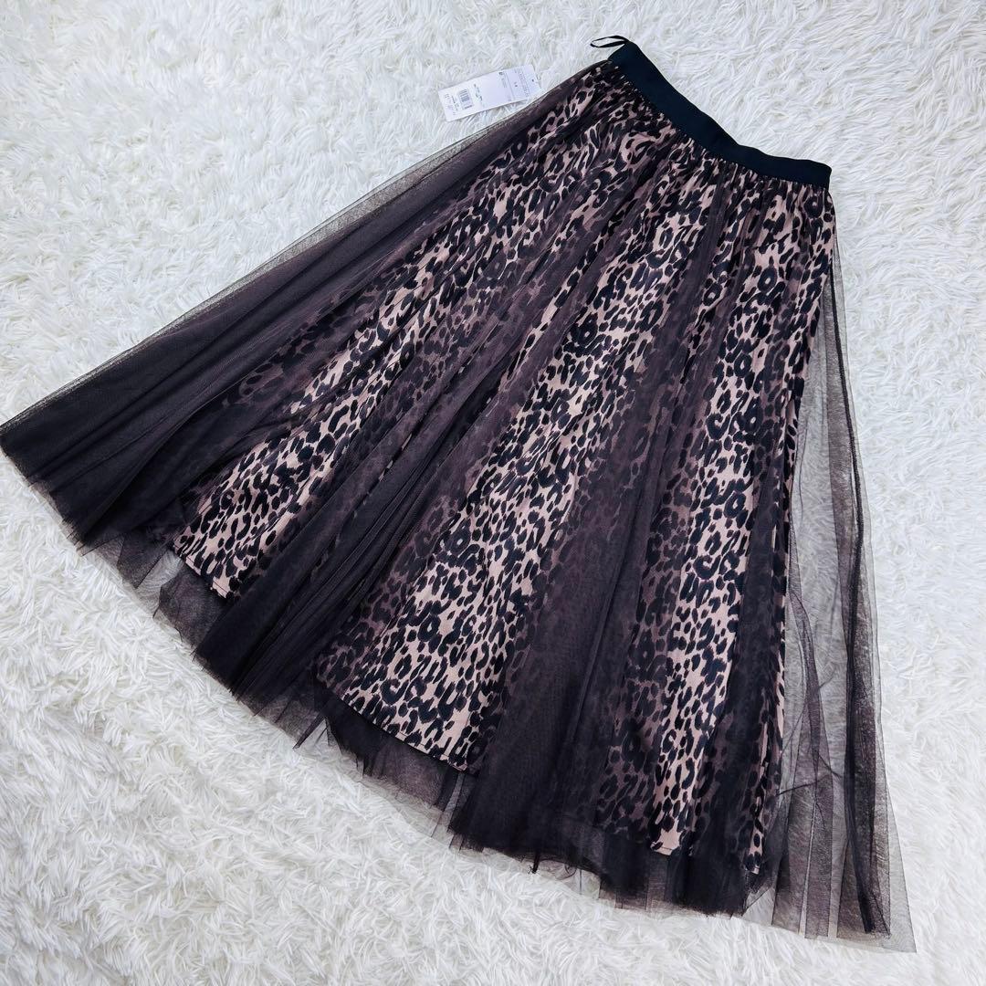 新品　EPOCA THE SHOP エポカ チュールレオパードプリントスカート