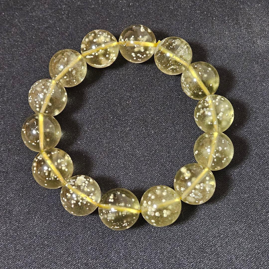 [最高品質][14.5mm大粒][手磨き]リビアングラス ブレスレット