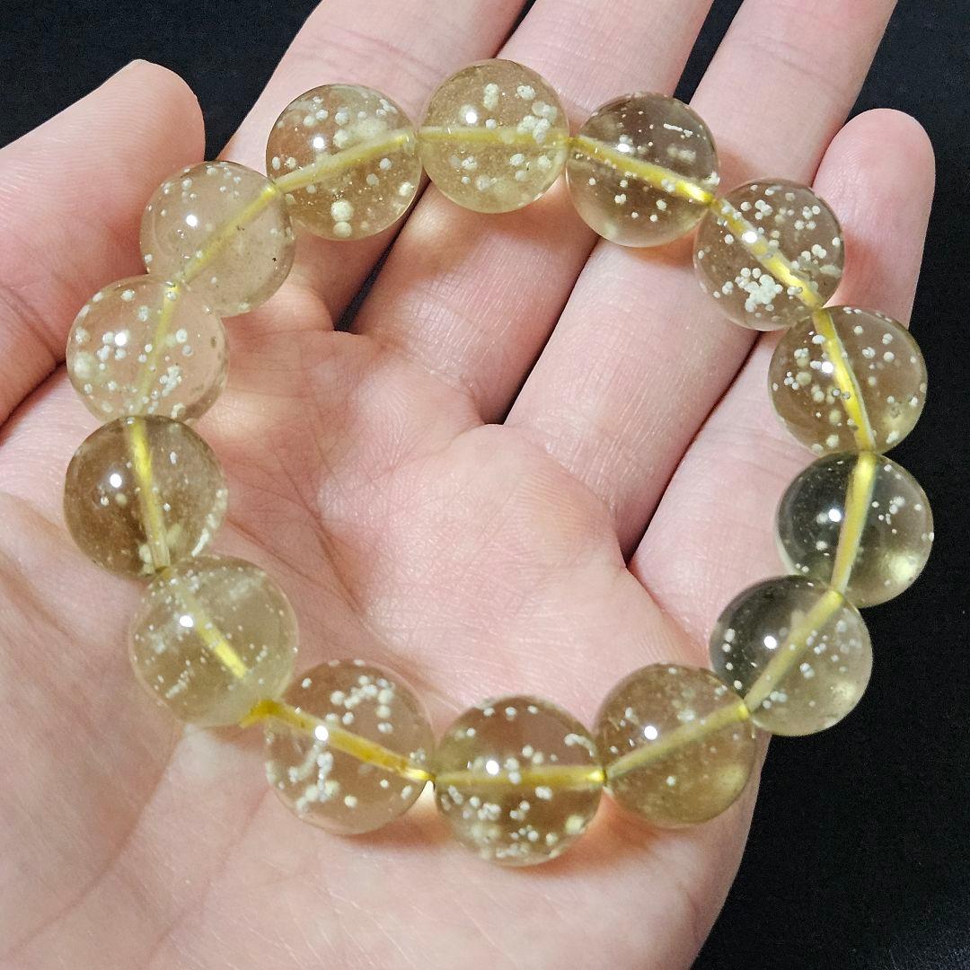 [最高品質][14.5mm大粒][手磨き]リビアングラス ブレスレット