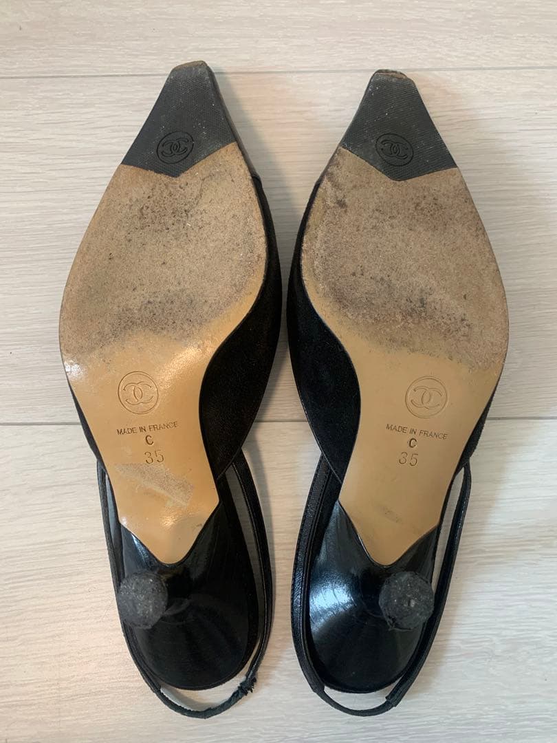 CHANEL シャネル　ブラック ミュール 35