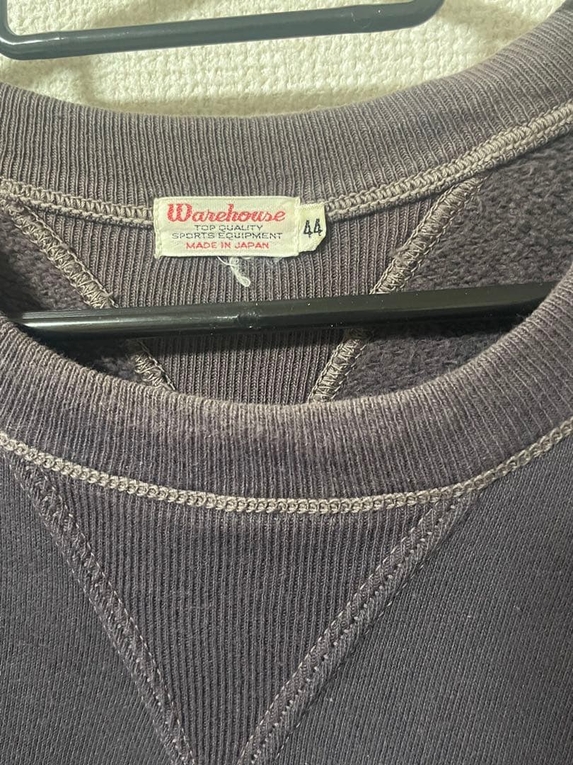 ウェアハウス　スウェット　44 茄子紺　ステンシル