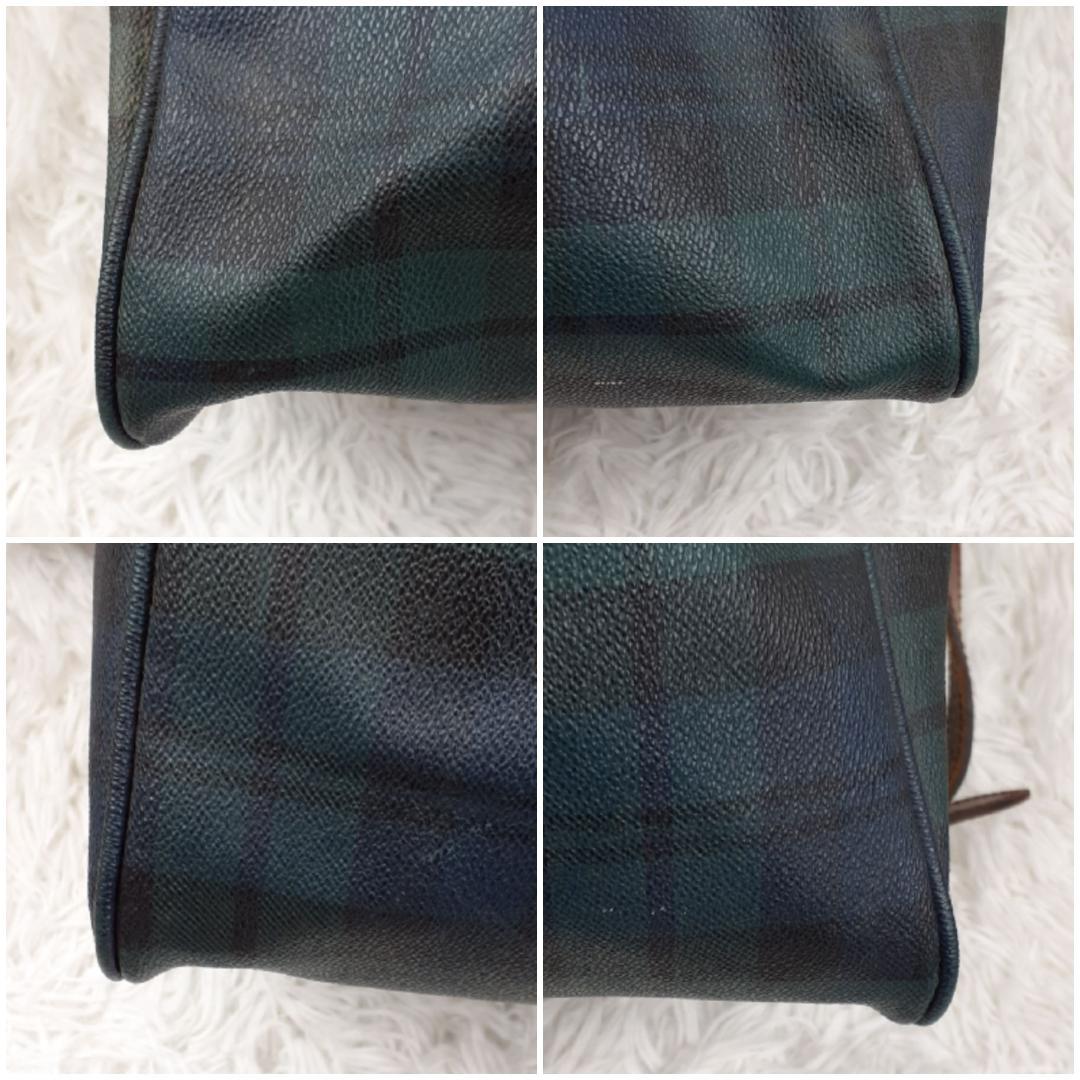 美品◎Polo Ralph Lauren 2wayボストンバッグ チェック 緑