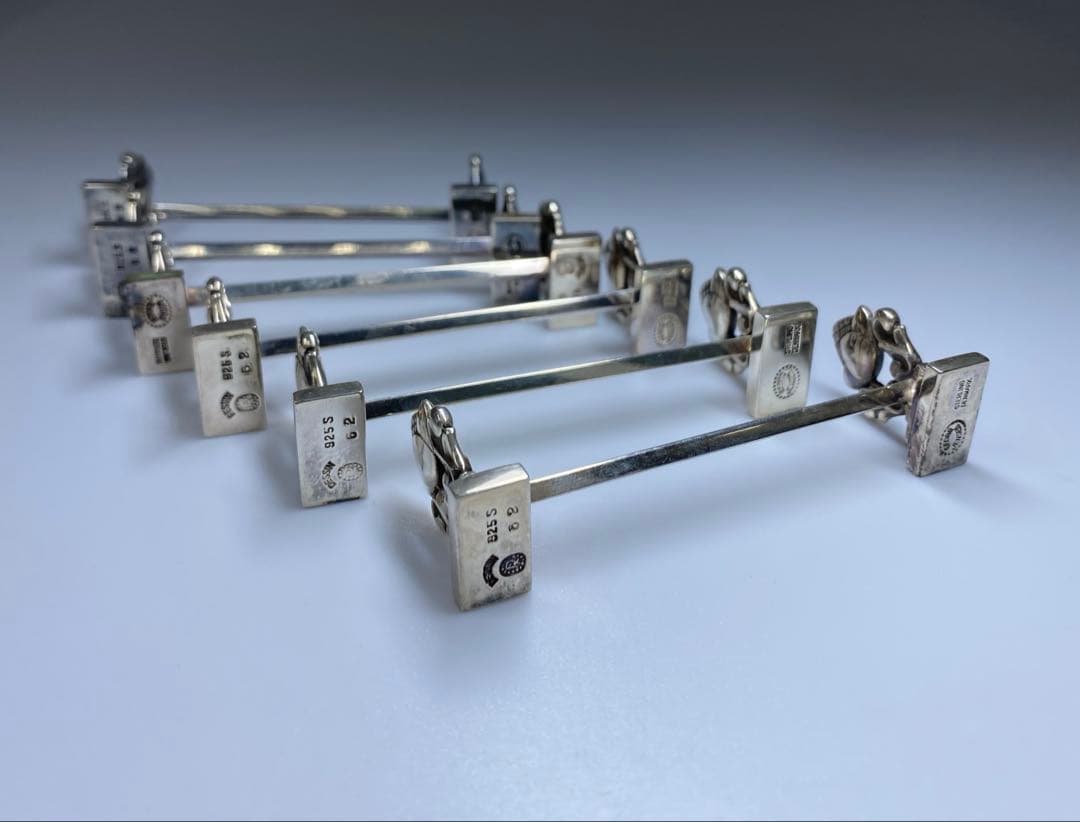 ジョージジェンセン激レア品　ナイフレスト6客SV925 袋付　141g