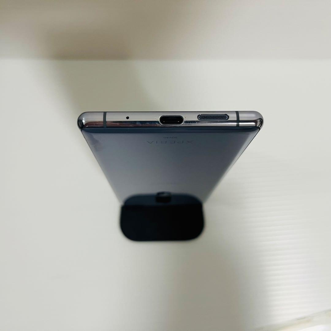 美品 Sony Xperia 1 SOV40/グレー