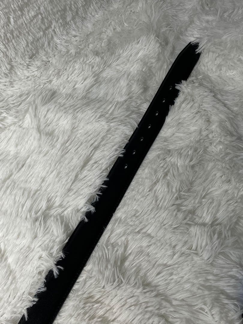 美品　CELINE セリーヌ 馬車 バックル レザーベルト 黒 イタリア製