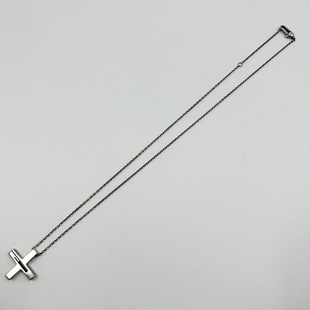 希少✨　グッチ　GUCCI ネックレス　カットアウト　スクエア G　クロス　Ag