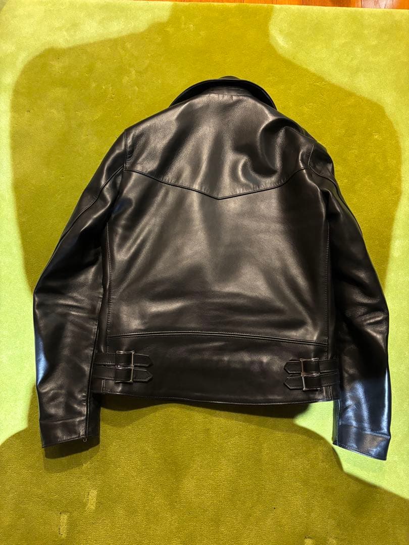 ルイスレザーダブルライダースライトニングタイトフィット