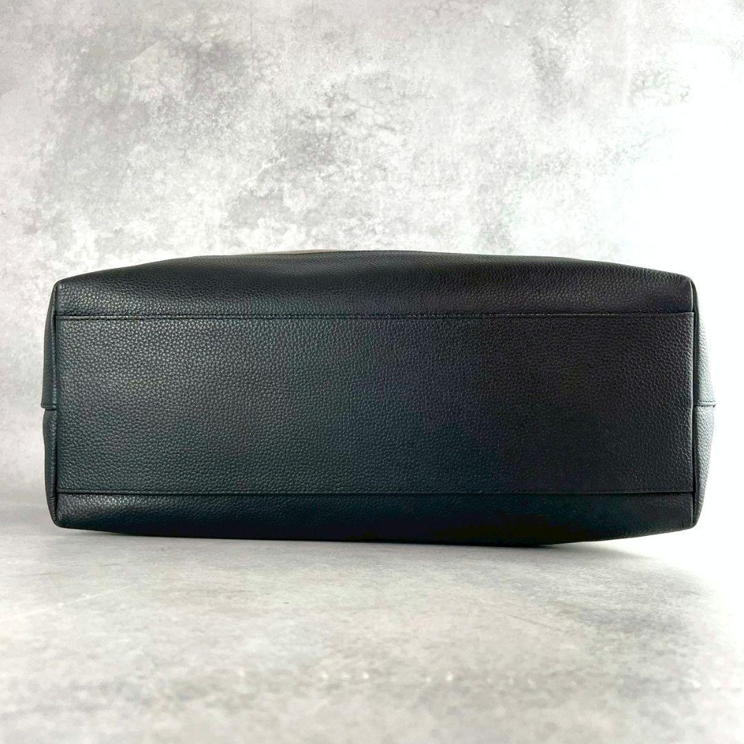 未使用級 レア コーチ トートバッグ レザー 大容量 A4 ロゴ カーキ 黒