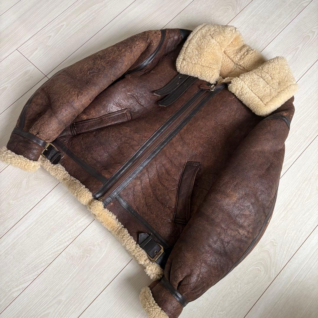 80s AVIREX TYPE B-3 シープスキンジャケット ムートン