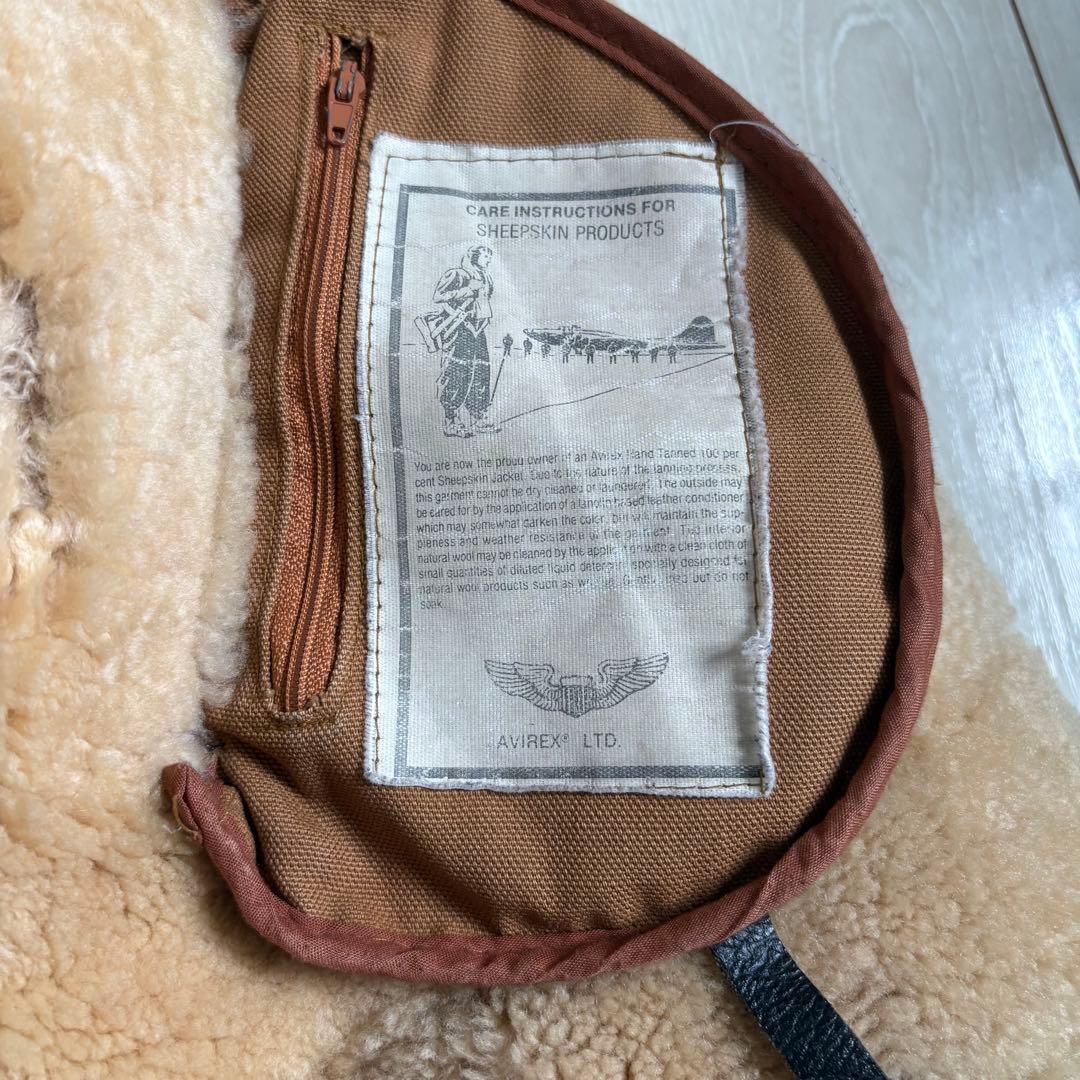 80s AVIREX TYPE B-3 シープスキンジャケット ムートン