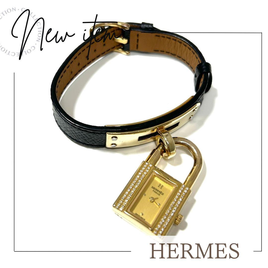 HERMES エルメス ケリーウォッチ ダイヤベゼル レディース腕時計 クオーツ