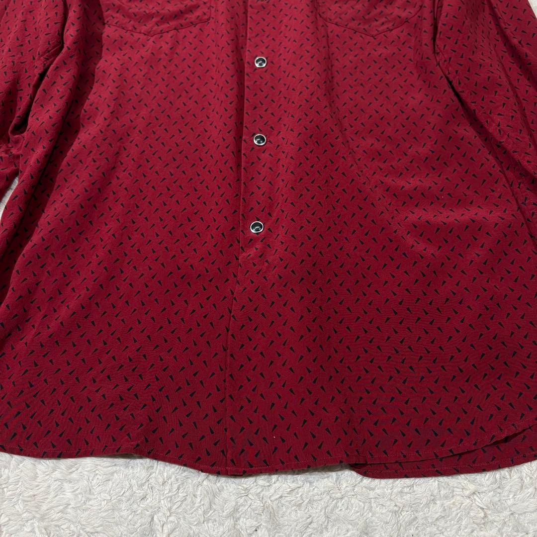 《美品》登坂広臣着用 Saint Laurent paris 総柄 シルクシャツ