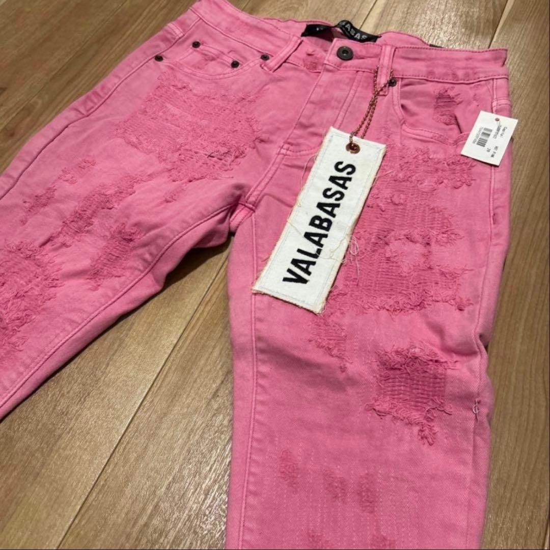 VALABASAS ピンク ブーツカットデニム 29