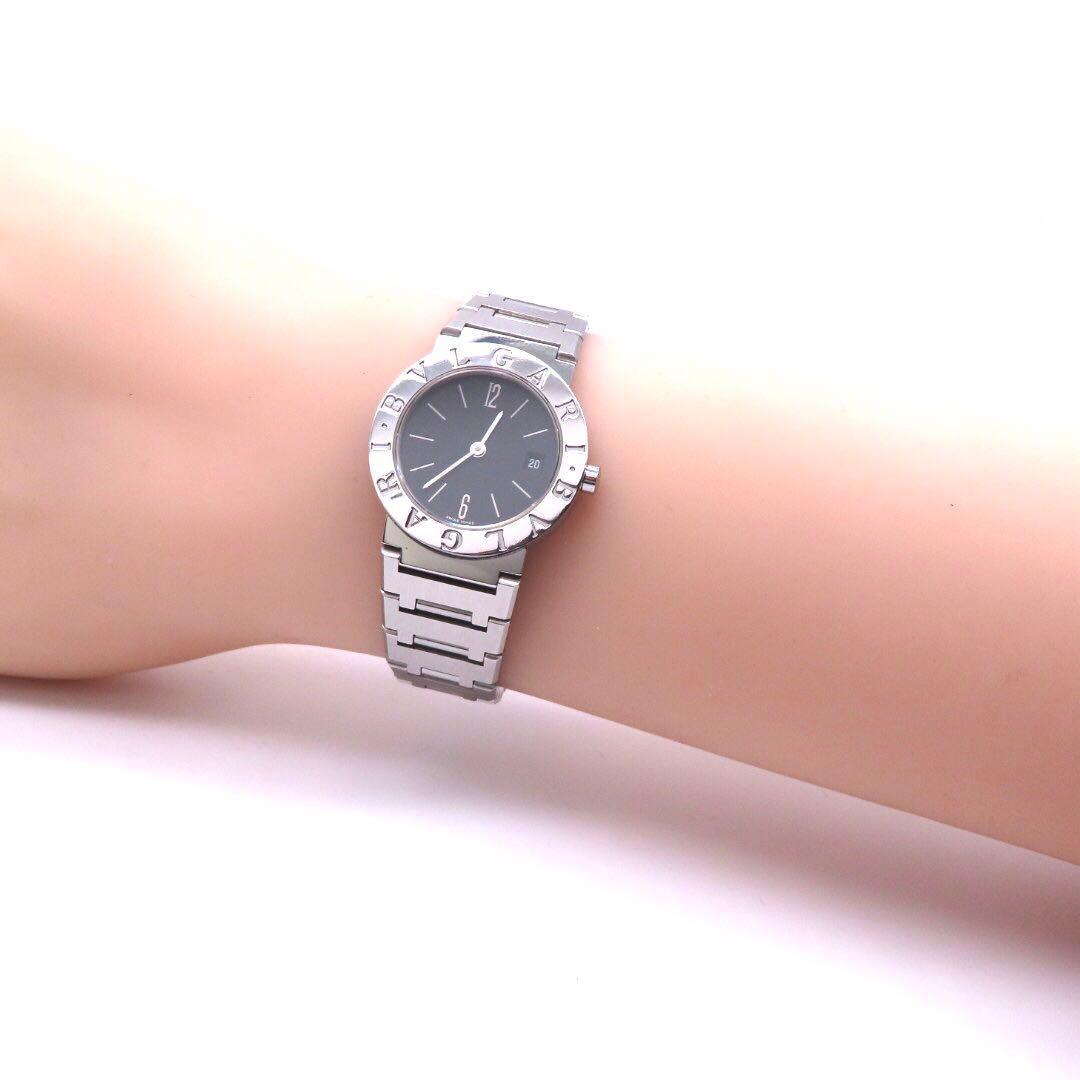 ☆極美品 BB26SSD BVLGARI ブルガリ 時計 ブラック レディース