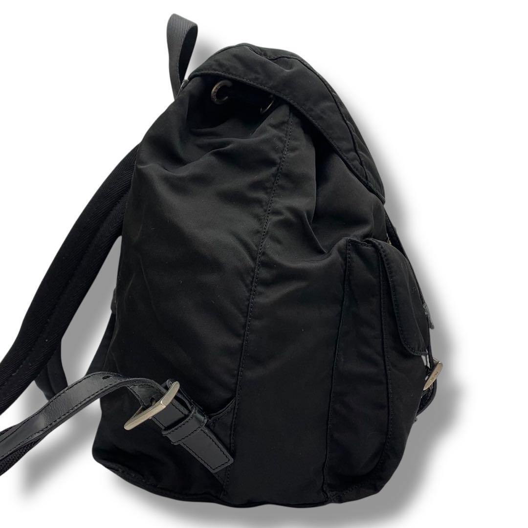 美品✨プラダ リュック 三角ロゴ テスートナイロン レザー ブラック 黒