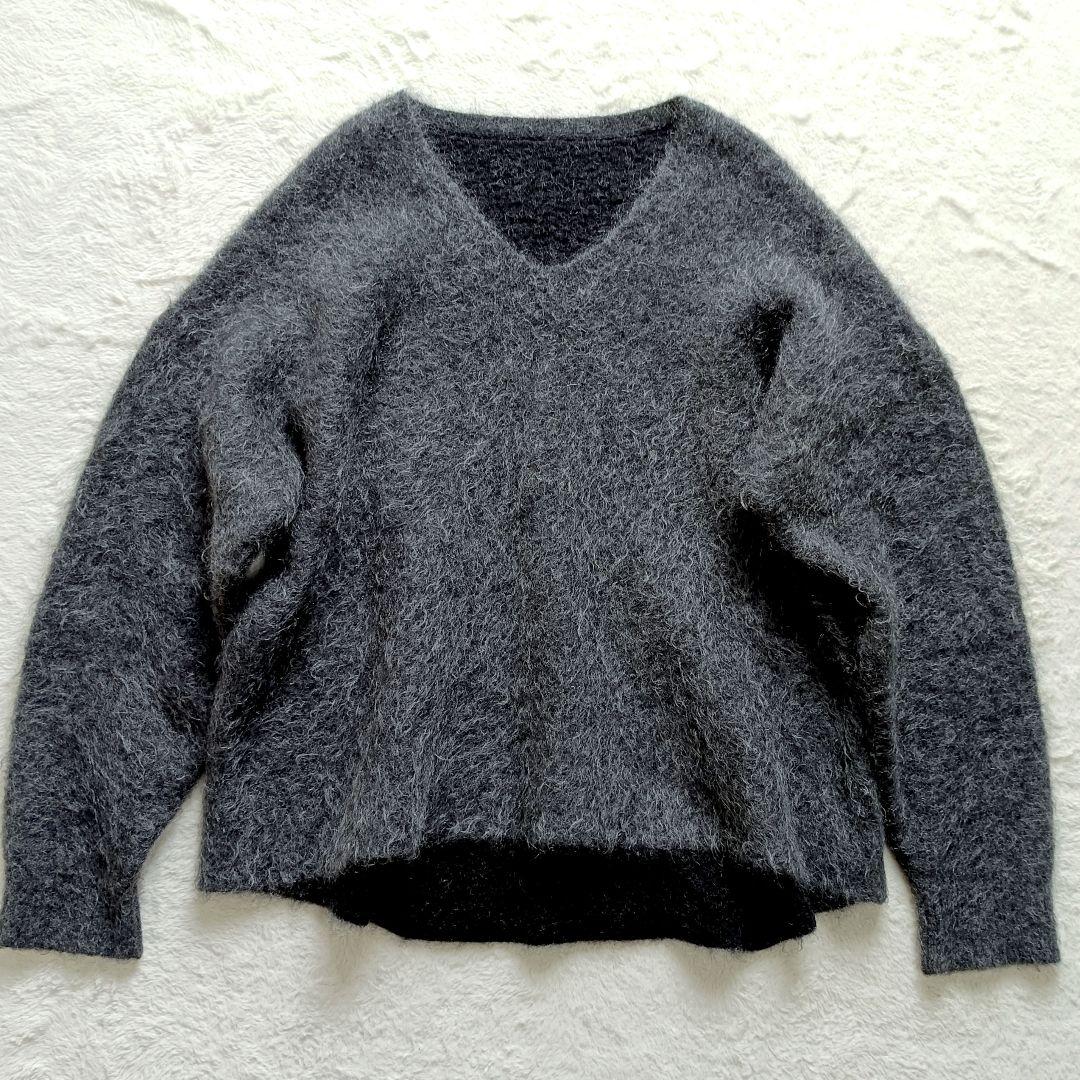 アドーア　ニット　モヘア　シャギーニット　モヘアニット　ロングモヘア　前後差