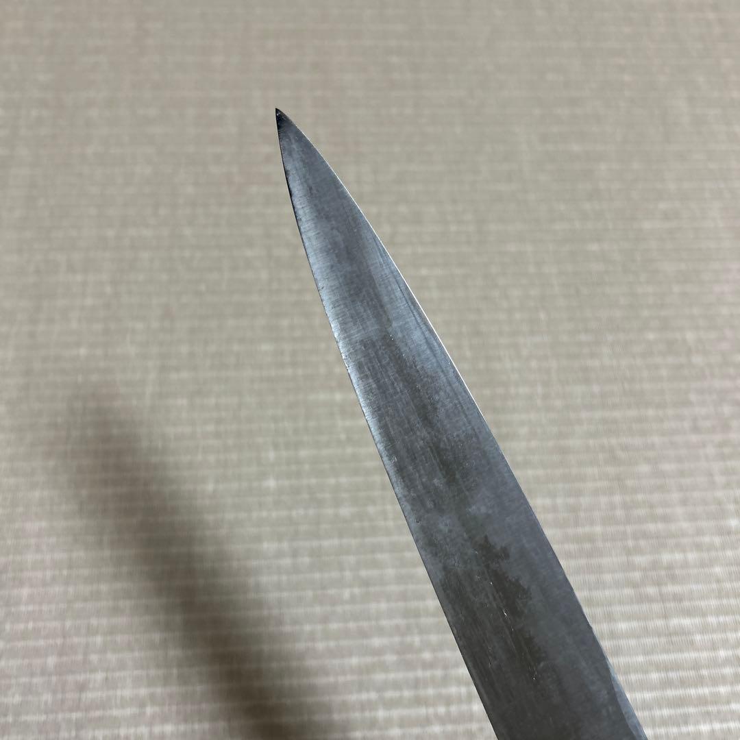 尺一　柳刃　包丁　和包丁　一竿子忠綱　白鋼　黒水牛柄　刺身包丁