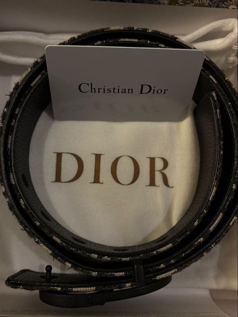 ペ*ー様 Christian Dior ロゴベルト モノグラム ブラック