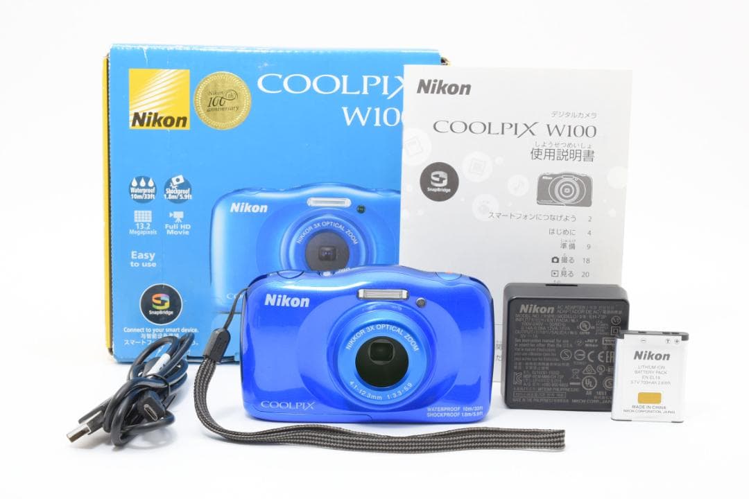 【極美品】Nikon COOLPIX W100 ブルー　ほぼ新品！