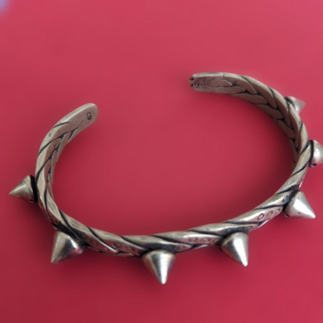 ⚫️ gundaスパイク付きシルバー製 THORN BANGLEソーン バングル