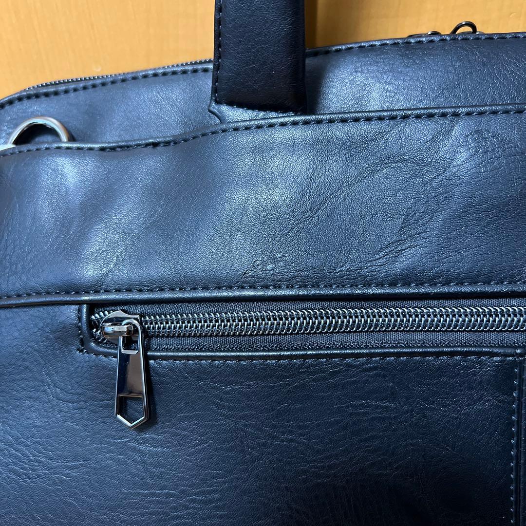 メンズビギ　フェイクレザー3WAYバッグ　ブリーフケース