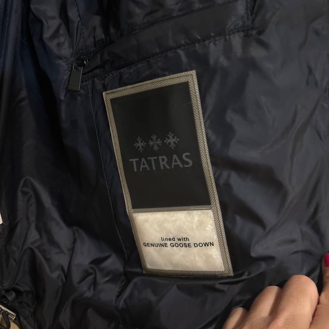 タトラス　ファー付きフード ダウンジャケット　サイズ04 黒　XL 大きいサイズ