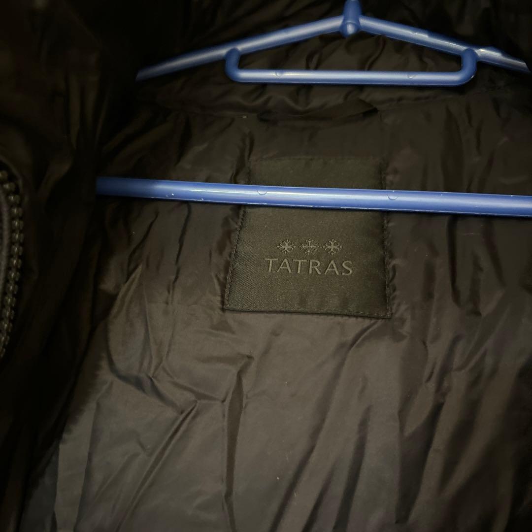 タトラス　ファー付きフード ダウンジャケット　サイズ04 黒　XL 大きいサイズ