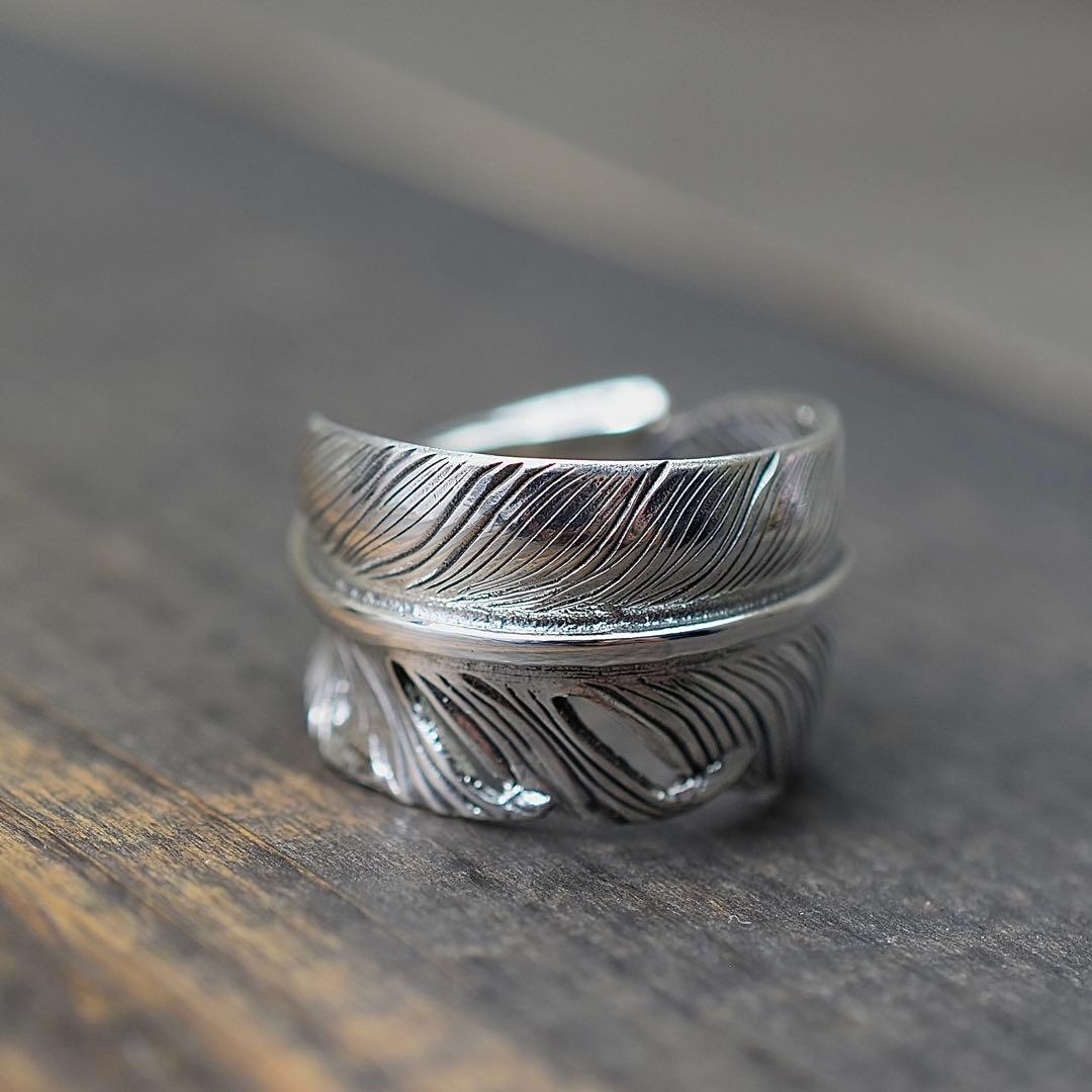 シルバー925 フェザーリング　Slver925 インディアンジュエリー