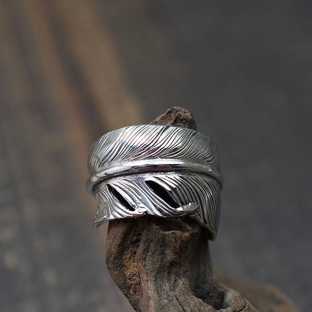 シルバー925 フェザーリング　Slver925 インディアンジュエリー