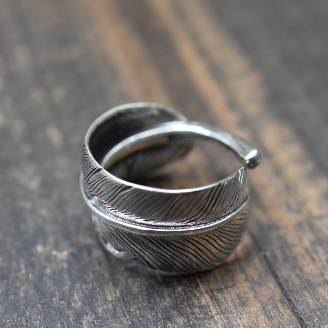 シルバー925 フェザーリング　Slver925 インディアンジュエリー