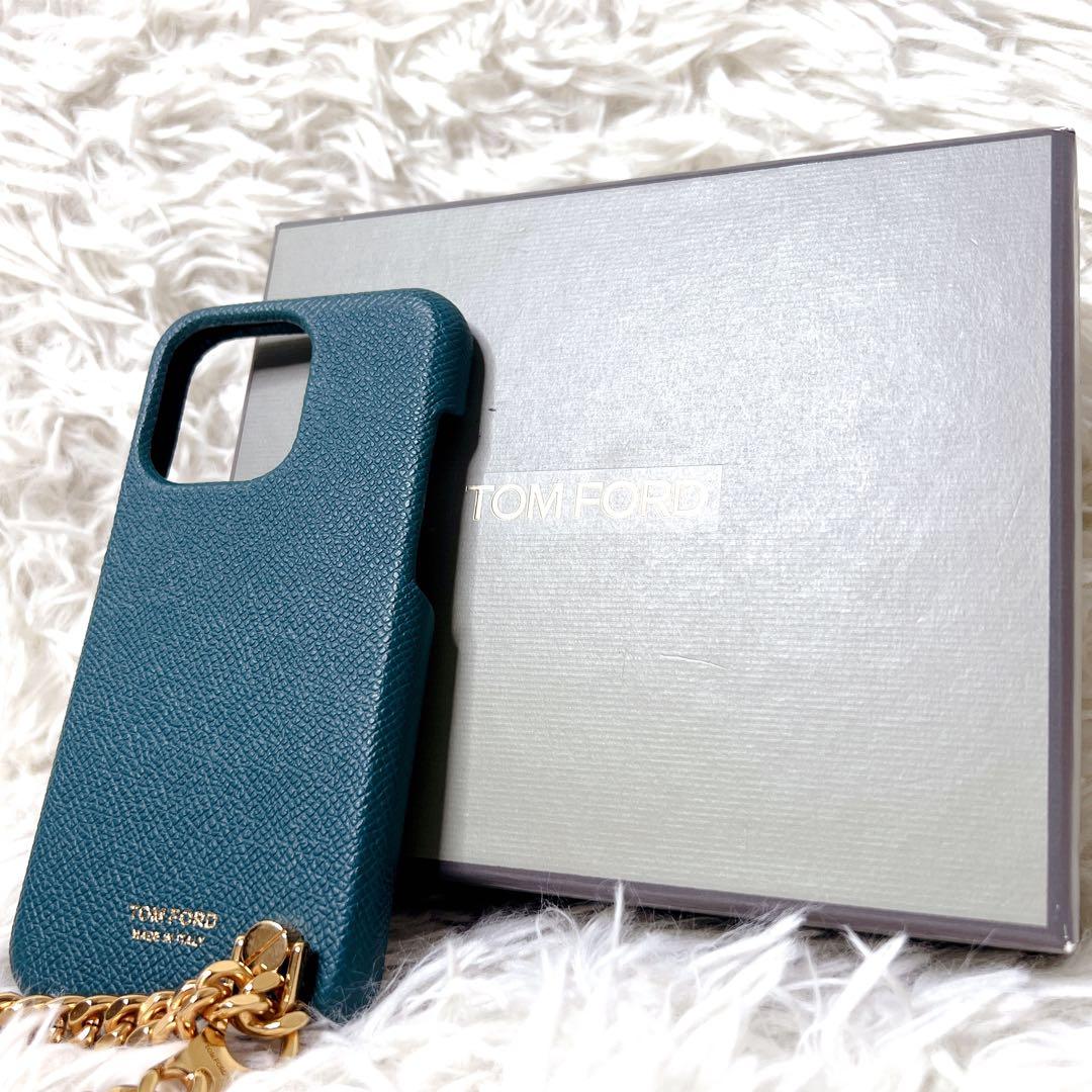 定価12万越え✨　トムフォード iPhone13Pro ケース ゴールドチェーン