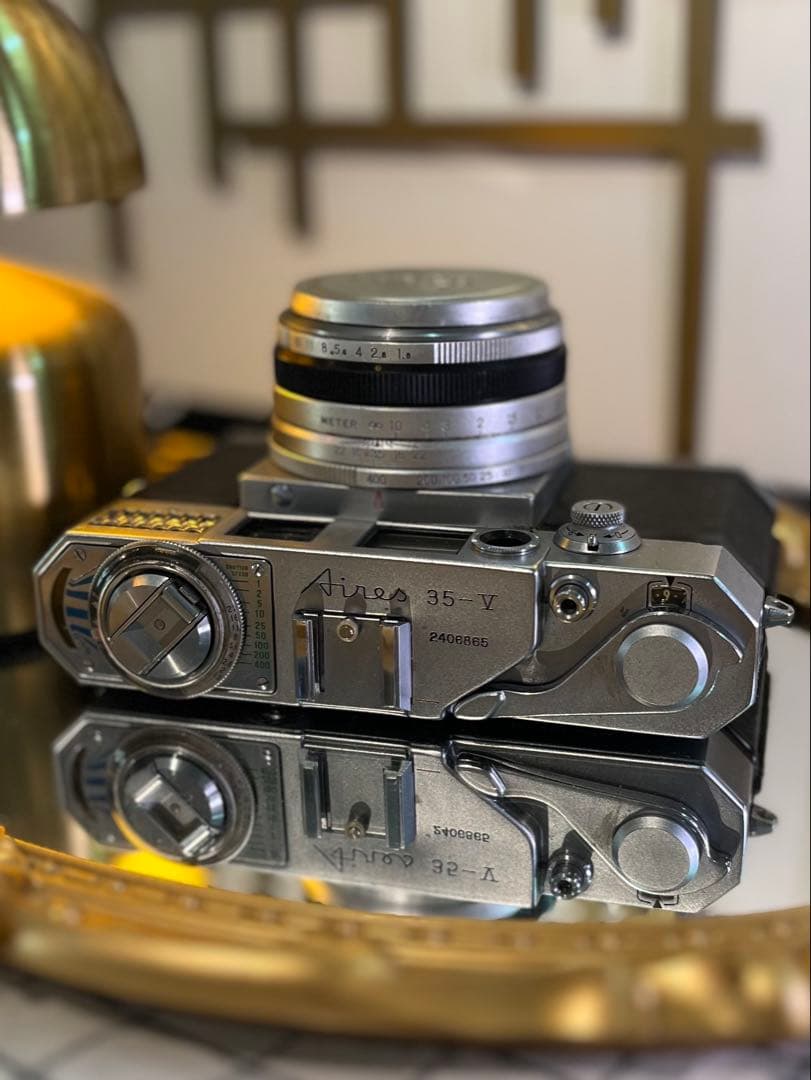 極希少 AIRES 35-V 露出計動作 4.5cm F1.8