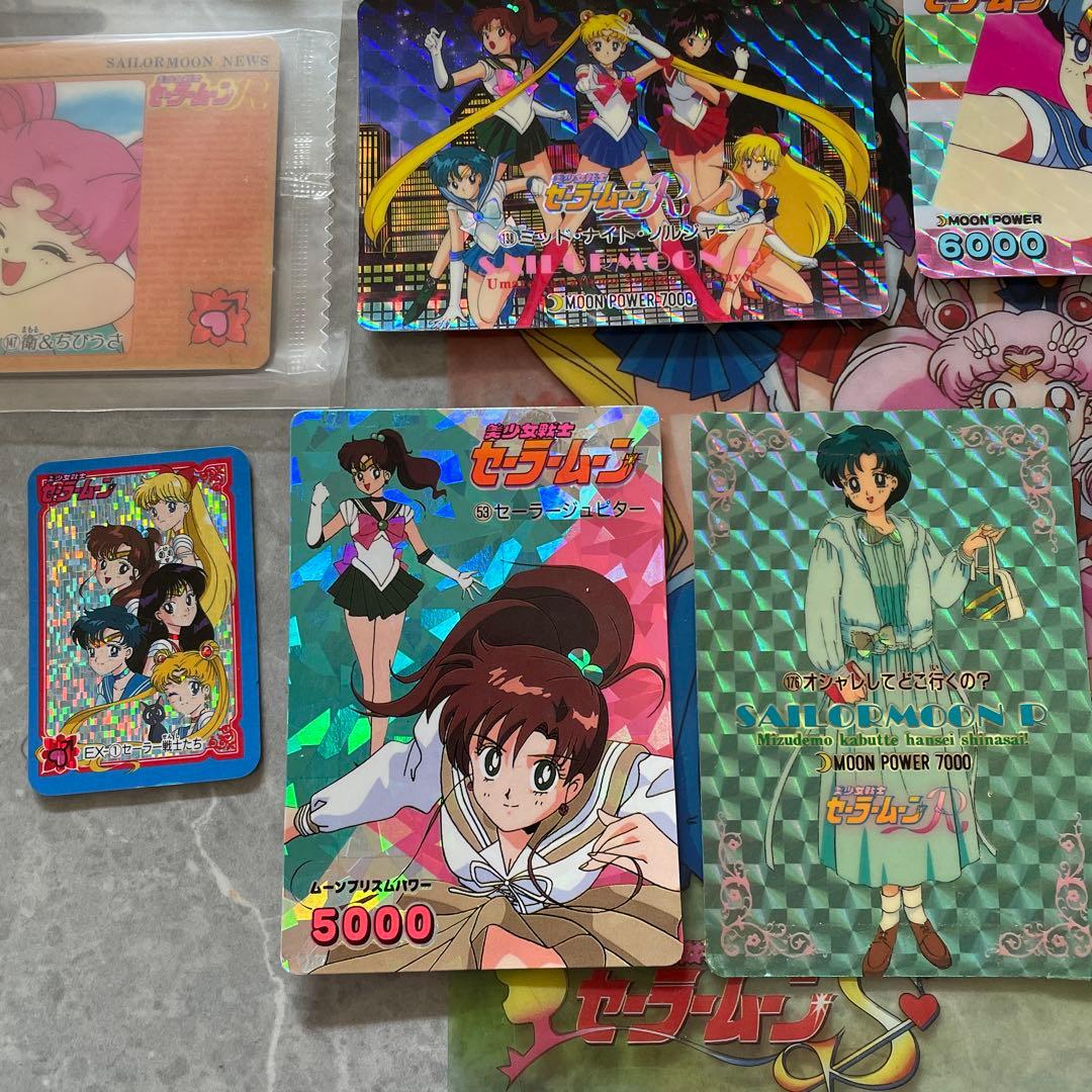 当時物　セーラームーン トレーディングカードセット　下敷きおまけ付き