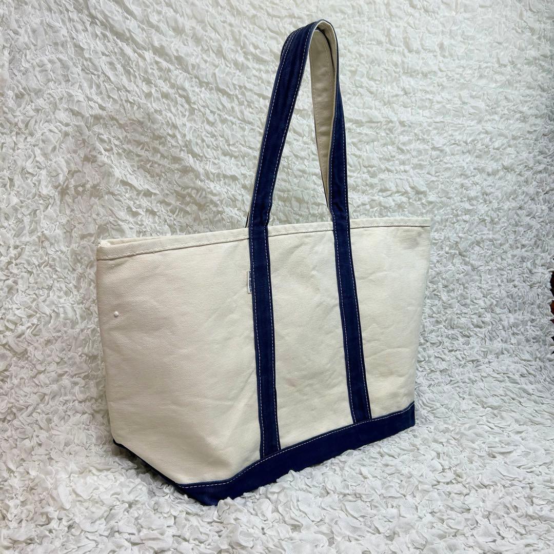 【古着】OCTOPUS ARMY トートバッグ 白xネイビー LARGE 80s