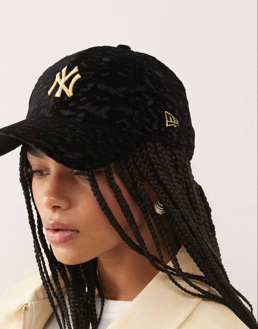 ニューエラ 9FORTY キャップ レオパード ヒョウ柄 帽子 黒 NY 正規品