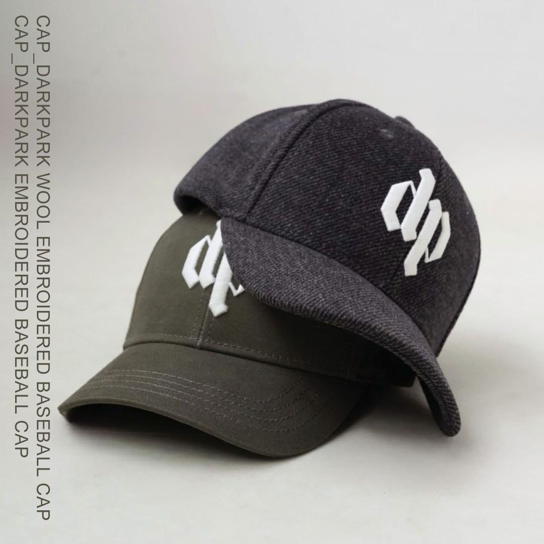新品【DARKPARK 】EMBROIDERED WOOL ベースボールキャップ