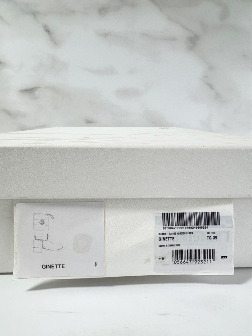 MONCLER モンクレール GINETTE ジネット レインブーツ 黒 39