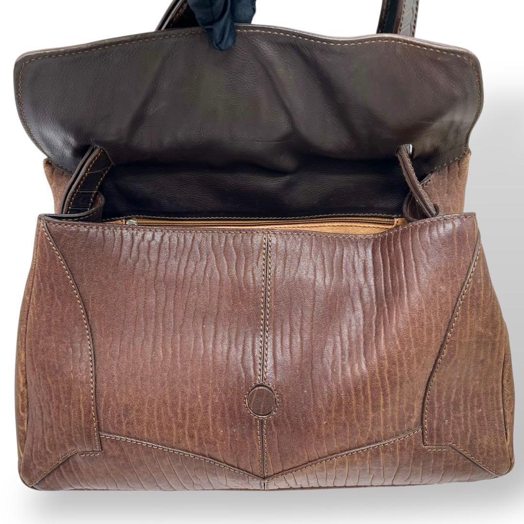 マウロゴヴェルナ ハンドバッグ トートバッグ レザー クロコ アザラシ 肩掛け