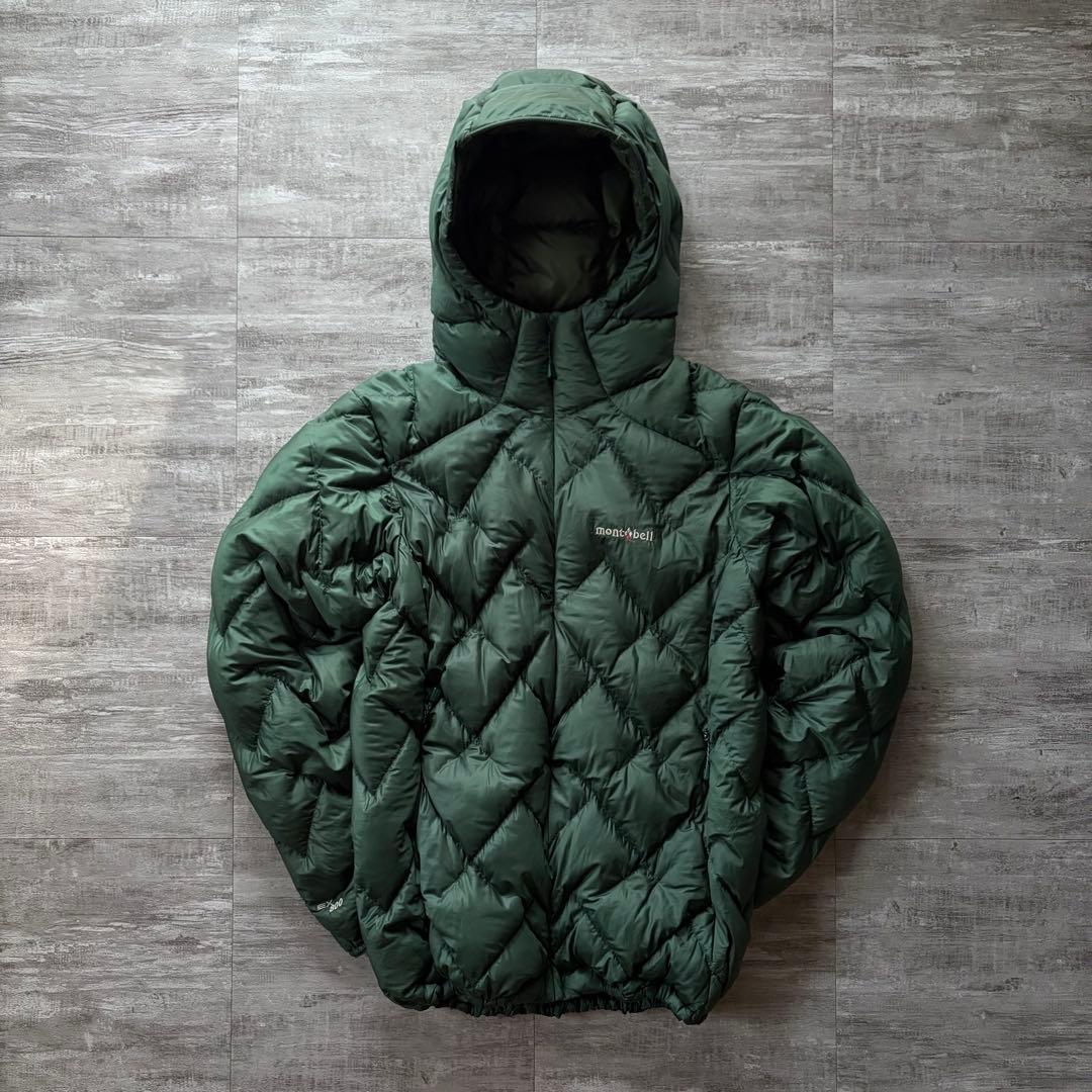 【超希少❗️】モンベル　mont-bell ダウンパーカー　キルティング　グリーン