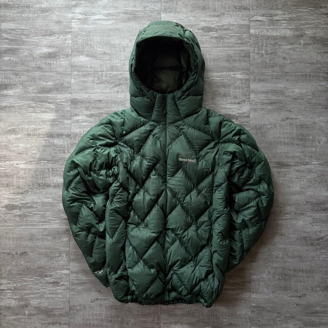 【超希少❗️】モンベル　mont-bell ダウンパーカー　キルティング　グリーン