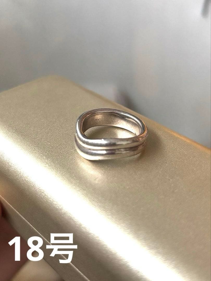 ティファニー　ダブルカーブドリング　シルバー　ユニセックス　18号