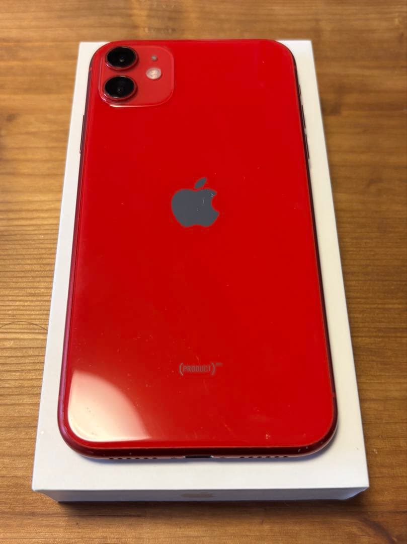 訳あり iPhone11 64g SIMフリー RED バッテリー82%