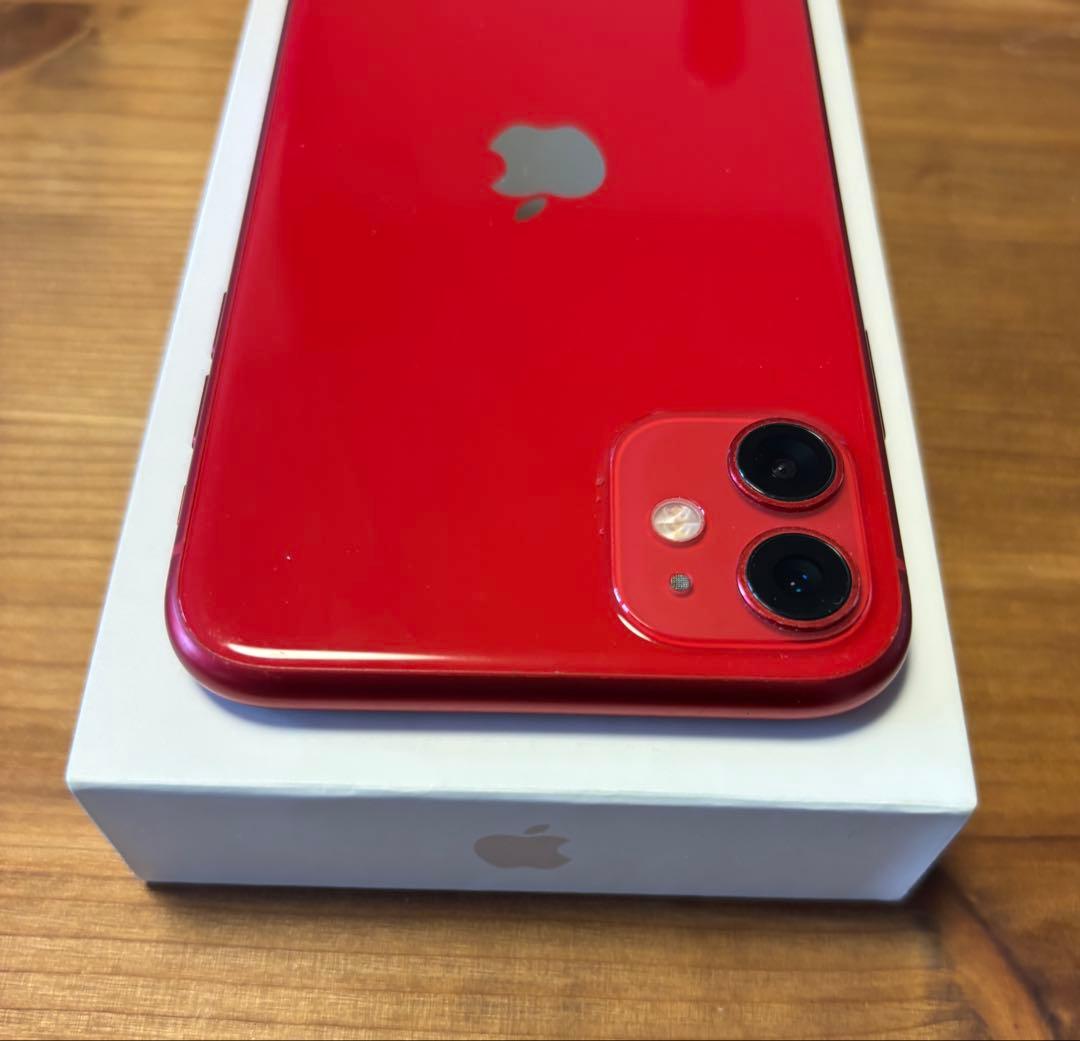 訳あり iPhone11 64g SIMフリー RED バッテリー82%